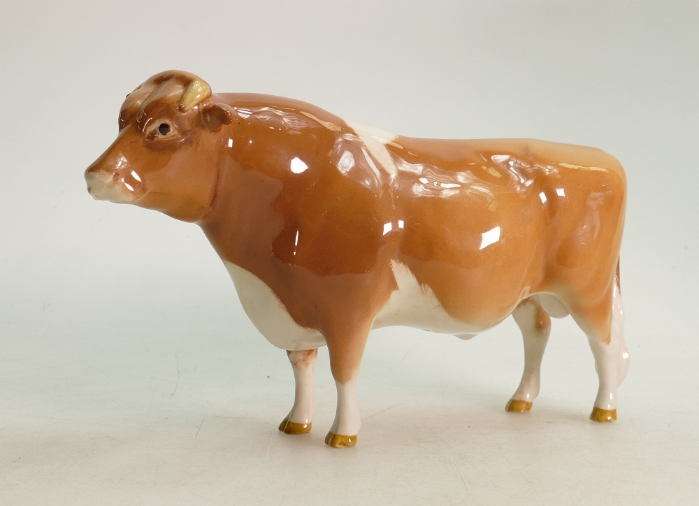 Beswick rare model of a Guernsey Bull: Champions Sabrina Richmond 14th modelled differently with