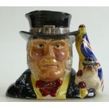 Royal Doulton prototype intermediate character jug John Bull: Height 14.5cm. (no backstamp).