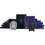 Collection of cased Wedgwood Cameo plaques to include: Limited Edition Sir Winston Churchill,