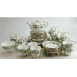 Wedgwood Santa Clara patterned tea ware to include: 12 cups, 7 saucers, 2 cream & sugar,
