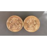 Two 22ct gold Full George V Sovereigns dated 1913 & 1914.