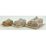 James Kent Chintz Du Barry Fenton Pottery items to include: Graduated cheese dishes,