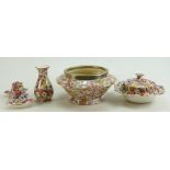 James Kent Chintz Du Barry Fenton Pottery items to include: Toast rack, vase,