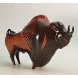 Beswick Colin Melbourne design model of a Bison: In two tone brown decoration, height 18cm,