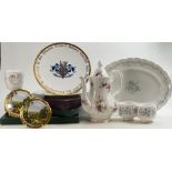 A collection of pottery & Paragon commemorative plates: Some boxed, and other good examples,