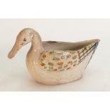 18th century Pratt type Duck sauce boat: Measuring 17.