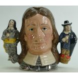 Royal Doulton large two handled character jug Oliver Cromwell D6968: Limited edition with
