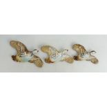 Beswick Partridge wall plaques: Model numbers 1188.1, 2 & 3.