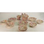 James Kent Chintz Du Barry Fenton Pottery items to include: Teapot (height 15cm),
