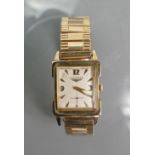 Longines gents vintage gold plated Watch: 26mm x 29mm excluding lugs, case stamped 10ct gold filled.