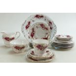 A Paragon china tea set in the Majestic design: Including 12 cups & saucers etc.