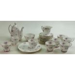A collection of Shelley Charm 13752: A 24 piece Coffee Set.