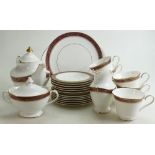 Royal Doulton Martinque patterned tea set: Marked factory seconds.