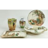 A collection of Royal Doulton Seriesware: Seriesware including Robin Hood plate and dish,