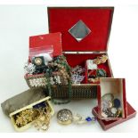 A collection of vintage ladies costume jewellery: Including Wedgwood miniature plaques, brooches,