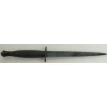 Fairbairn Sykes Military Commando Knife: Defaced tip with bronze handle.