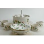 Wedgwood Wild Strawberry items to include: Small teapot, mugs, cups bowls etc.