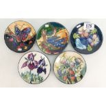 Five Moorcroft Coasters to include: M.C.