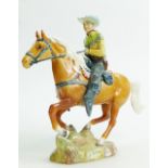 Beswick Cowboy on Galloping Palomino Horse: Model 1377 (restored legs).