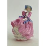 Royal Doulton lady figure Top o'the Hill HN1937: In pink colour way.