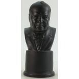 Wedgwood Black Basalt Bust of Churchill: Dated 1964, height 17.5cm.
