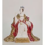 Royal Worcester prestige figure Queen Victoria Empress of India: Limited edition, height 25cm.