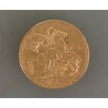 22ct gold Full Victoria Sovereign dated 1894:
