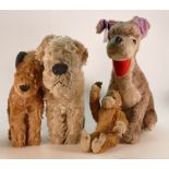 A collection of Merry Thought and similar vintage Cuddly Dog & Similar Figures: