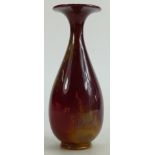 Royal Doulton mottled Flambe vase: Impressed numbers to base. Height 16cm.