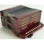 Worldmaster Piano Accordion: Small size piano accordion in box.