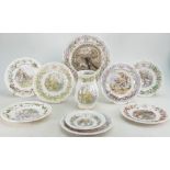 Royal Doulton Brambly Hedge Small Seasons plates: Homeward Bound, Meeting on the Sand,