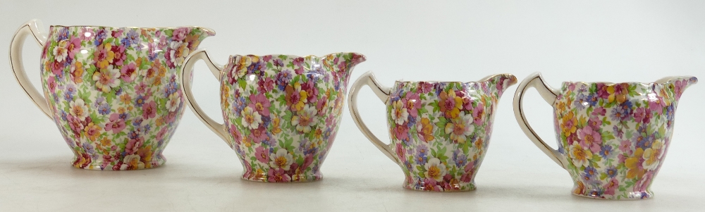 James Kent Chintz Du Barry Fenton Pottery items to include: Graduated jug set with additional