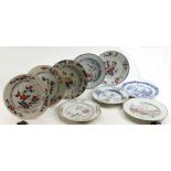 A collection of 19th century and earlier Chinese Plates: Nine plates in collection,