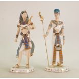 Wedgwood Prestige figure group Tutankhamun The Boy King and Akhematem, both limited edition,