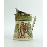 Royal Doulton early Motoring Seriesware Jug: "Deaf" with silver plated swivel lid, D2406, height 16.