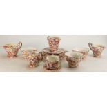 James Kent Chintz Du Barry Fenton Pottery items to include: Two sugar bowls, seven milk jugs,