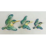 Beswick Kingfisher wall plaques: Model numbers 729-1,2, & 3.