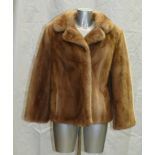 A Blonde Mink fur ladies Jacket: Size 10.