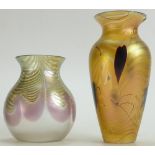 Orka glass Vase and on other: Etched R.