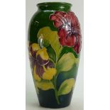 Moorcroft large Hibiscus Vase: Limited edition number 5 of 200 and dated 1982. Height 25cm, boxed.