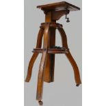 Edwardian Pine Magic Lantern Stand: Height at lowest point 90cm.