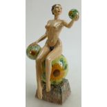 Kevin Francis figure of seated lady with balls: Marked edition 1 of 1,