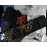 A United Grand Lodge Masonic & Silver Jubilee Lodge large collection of items including: Grand