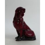 Royal Doulton Flambe large model of a seated Labrador dog: Height 20cm.