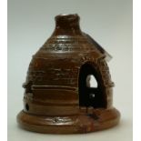Treacle Glazed Stoneware Frigger: Modelled as a bottle kiln, probably Derbyshire, circa 1780,