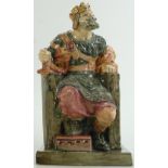 Royal Doulton early figure The Old King: Figure of seated Old King,