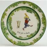 Royal Doulton Black Cricketers Seriesware plate: Out for a duck D2864, D21.5cm.