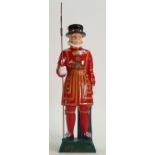 Carlton Ware ceramic Decanter in the shape of The Yeoman Beefeater: Complete with spear.
