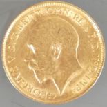 22ct gold half Sovereign coin dated 1913: