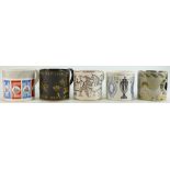 A collection of Wedgwood Mugs designed by Richard Guyatt: Comprising The London Mug,